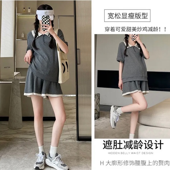 Maternity polo and short set - Picture 6 of 6